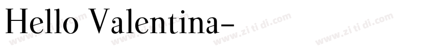 Hello Valentina字体转换